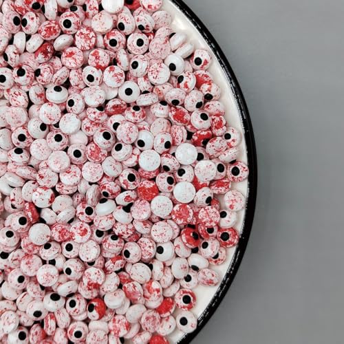 Essbare Zuckeraugen 80g, Blutiger Mini Zuckerdekor Augen zum Verzieren von Cookies, Muffins, Cupcakes, Geburtstags-Torten, Geburtstags-Kuchen, für Halloween, Weihnachten und Kinder-Geburtstage