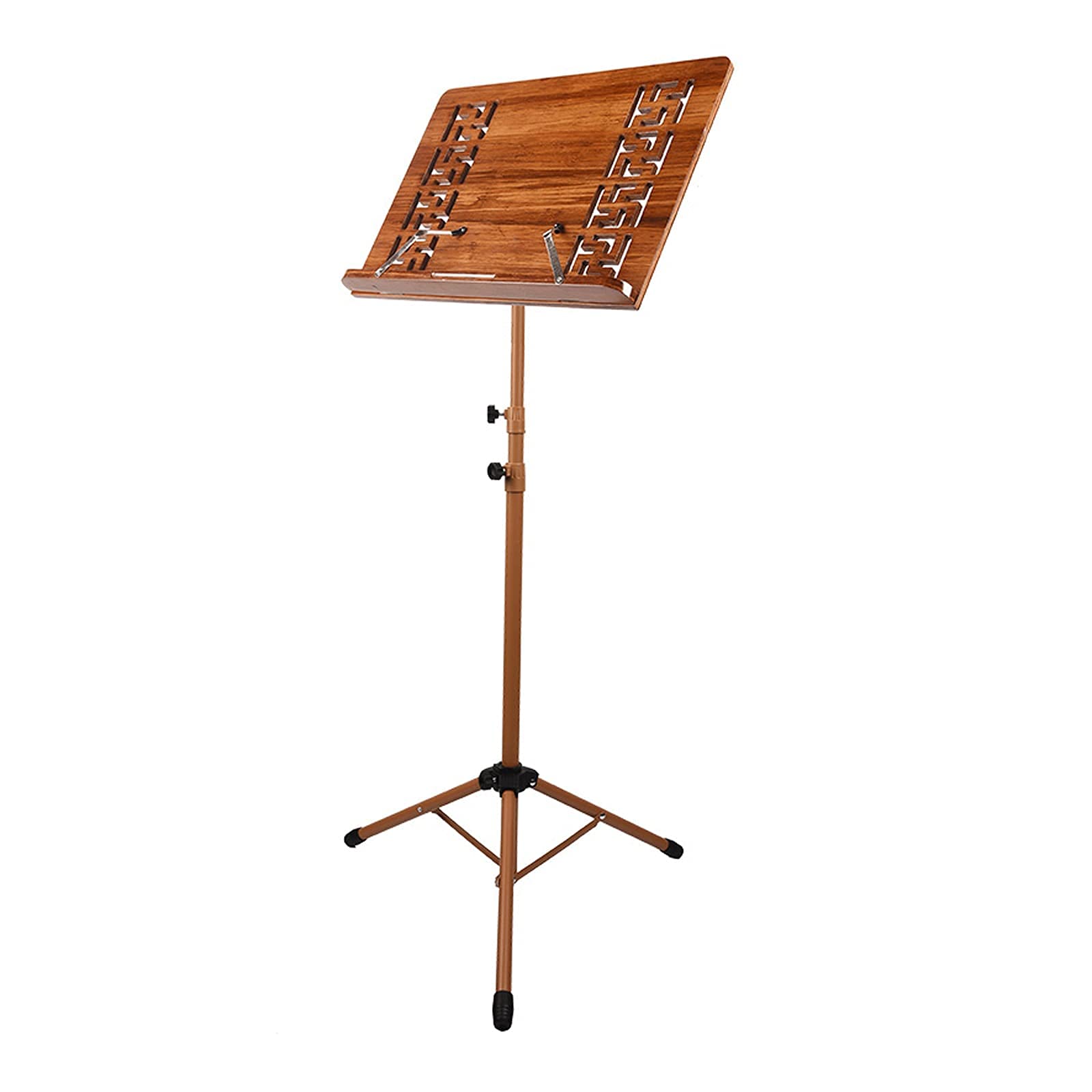 Supporto per partiture in bambù portatile, altezza regolabile 27.6-70,9 pollici treppiede pieghevole per la lettura di libri, supporto in legno stabile per strumenti, computer portatili, tablet in uff