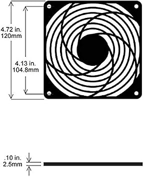 SC120-P40 120mm Plastic Fan Guard for Desktop Computers, 4.72 Inches