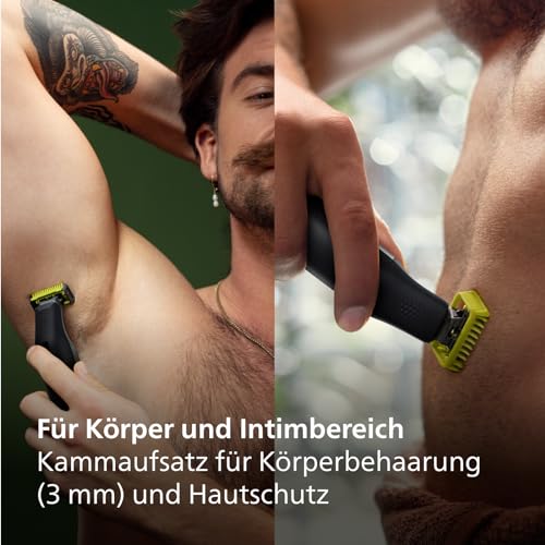Philips OneBlade Pro 360 Face & Body - Elektrischer Bartschneider, Rasierer und Bodygroomer,...