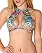 iHeartRaves Groovy Psychedelic Sheer Mesh Keyhole Halter Rave Crop Top (One Size)