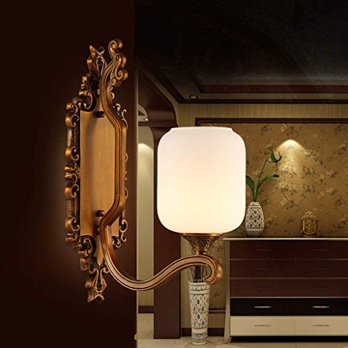 Aplique de pared de mármol y cobre de estilo chino retro para pasillos