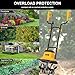 IncwBo 8.5AMP 12Inch Corded Tiller Cultivator 8-inch Depth Rototillers for Gardening, 360RPM Electric Garden Tiller with LT-201D Socket