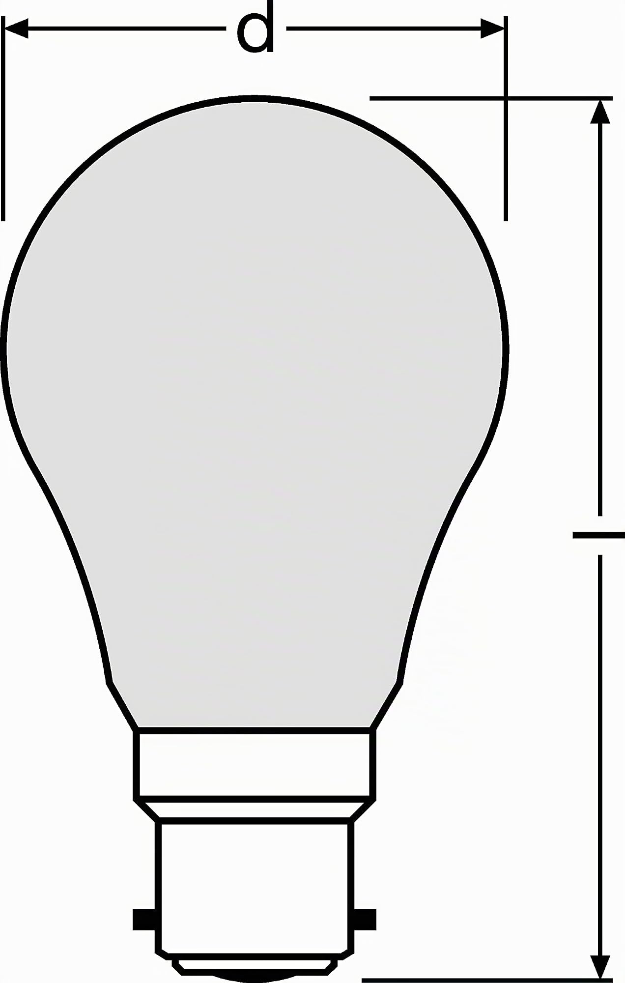 Osram Ampoule LED à filament avec culot B22d, blanc chaud (2700K), forme d'ampoule classique, 8W, verre dépoli, en remplacement d'une ampoule classique de 75W, pack de 6