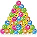 50x Flummi für Kinder | SMILEY Design | Flummis groß 32 mm im XXL Set | Dopsball Gummiball Hüpfball Springball | Flummies als Nachfüllset o. Mitgebsel für Jungen & Mädchen für Kindergeburtstag