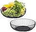 Yesland 2 Stück Obstschale aus Metalldraht Obstkorb Metall, 28 x 15 x 7,6 cm, Schwarz