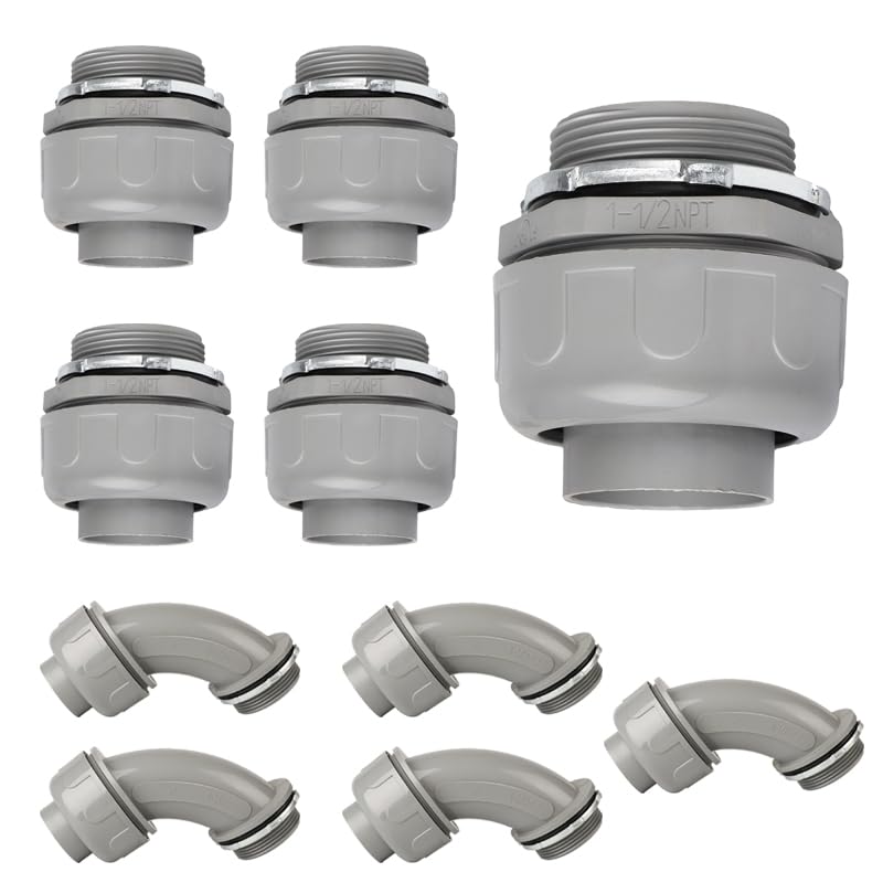 Connecteur de conduit flexible 3.8cm raccord étanche NPT gaine PVC