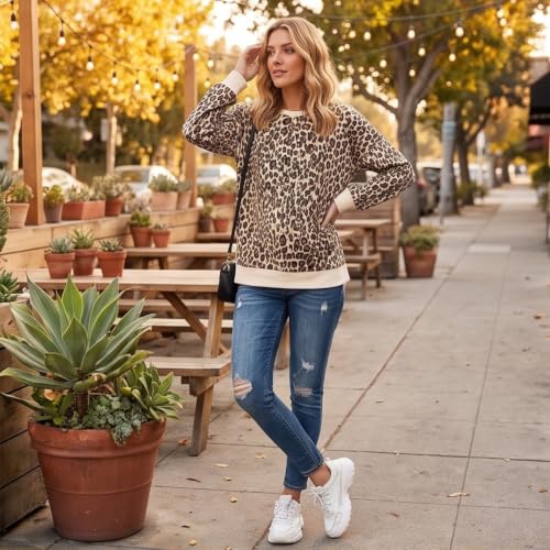 Gumipy Polka Dot Sweatshirt Women Color Block Oversized Sweatshirt No Hood - image 5