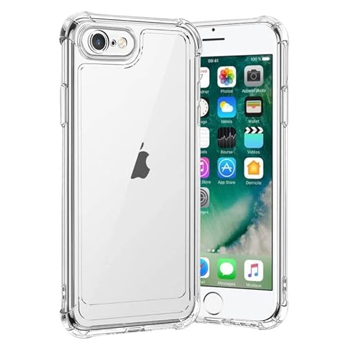 Totill Funda para iPhone SE 3/2 (edición 2022/2020), iPhone 8 y iPhone 7, 4.7 pulgadas, transparente, a prueba de golpes, funda antiarañazos para iPhone 7/8/SE 2nd y 3rd 4.7 pulgadas Cover