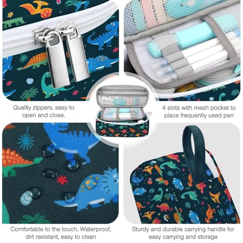 Image of Jcocylse Large Capacity Pencil Case Portable Pencil Pouch Bag School Supplies for College Students(Dinosaurs)