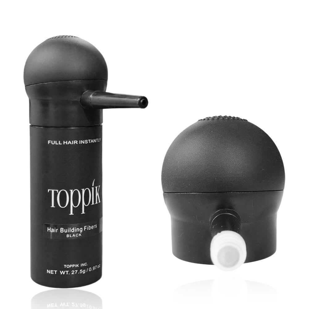 VIEWS Natural Hair Fibers for Thinning Hair - 2-in-1 Kit - Natural Undetectable Thick Hair Fibers & Spray Applicator Pump Nozzle (Black)-image-46