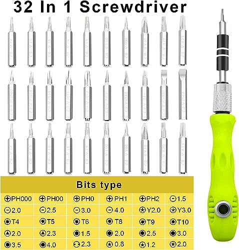 ROKTRY 32 in 1 Mini Screwdriver Tool Set Kit with Magnetic Flexible Extension Rod, Precision Bits screw driver, computer, mobile repairing tool kit, watch repairing, laptop screwdriver set, Multicolor - Image 2 thumbnail