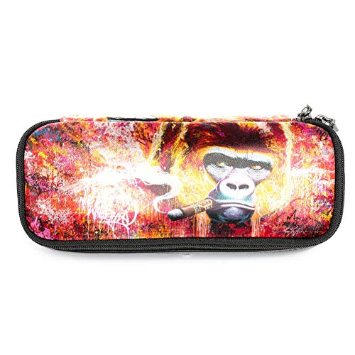 Preisvergleich Produktbild Personalisierbares farbiges Federmäppchen, Kapazität, Stifteetui, Doppelreißverschluss, Schreibwaren-Tasche, Kosmetiktasche mit Fächern für Mädchen, Jungen und Erwachsene