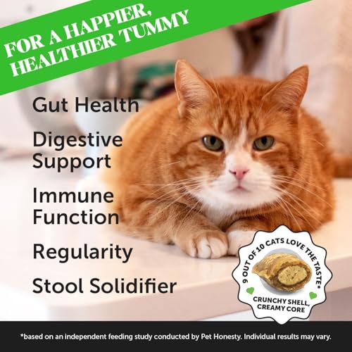 Cat Probiotics Gut + Immune Health Chews – Crunchy & Creamy Cat Treats for Digestive Health, Gut Flora & Constipation Relief – Supports Immunity, Regularity, & Healthy Digestion, 30-Day Supply Chicken - Image 3