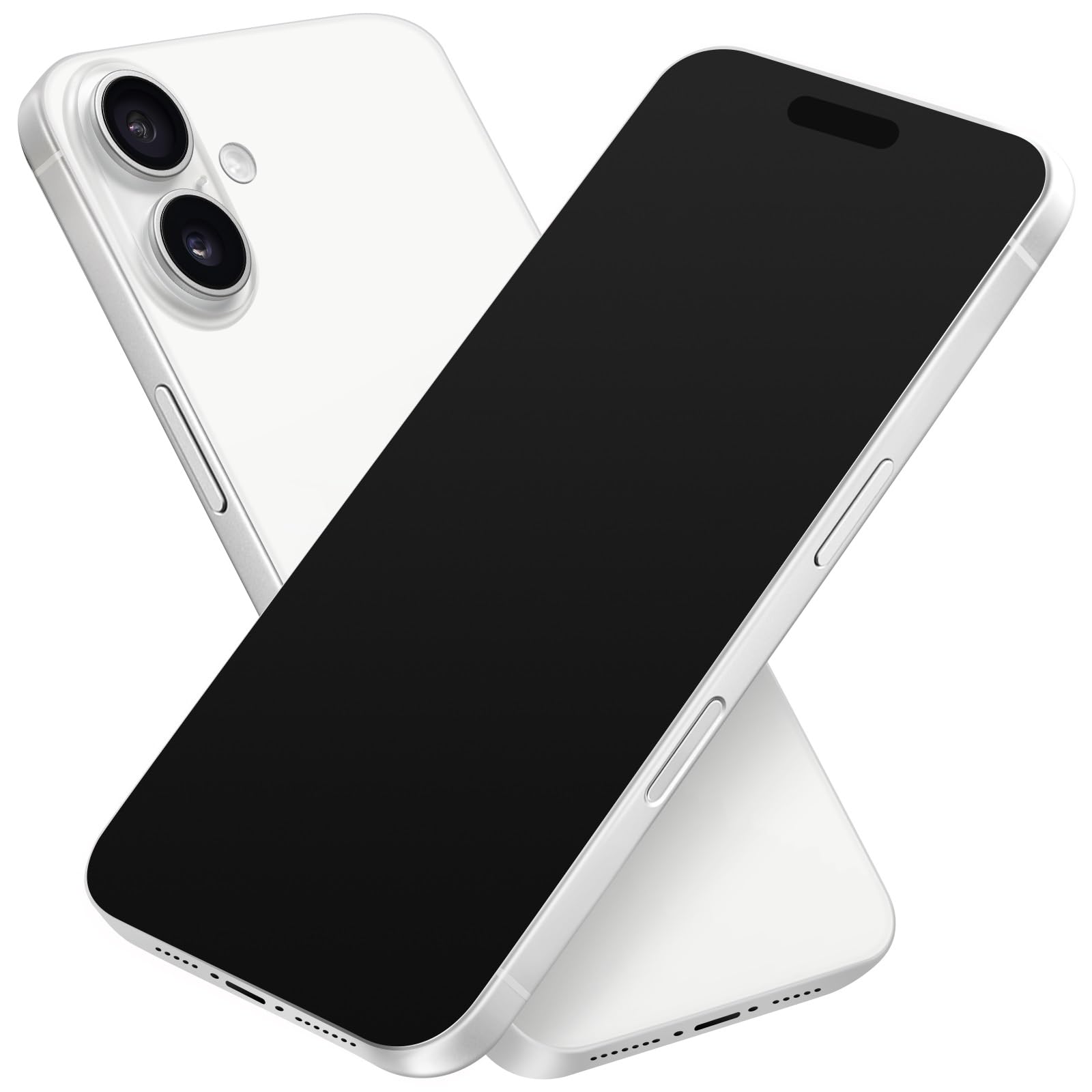 Fake Phone Pro Max16, blanco, pantalla negra, no funciona, juego de niños, teléfono de pantalla, aleación de aluminio y plástico ABS, compatible con iPhone 16