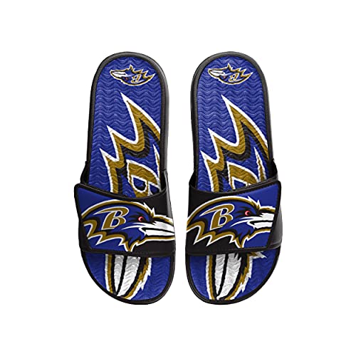 Image of FOCO mens NFL Team Logo Athletic Sport Shower Flip Flop Sandals Gel Slides