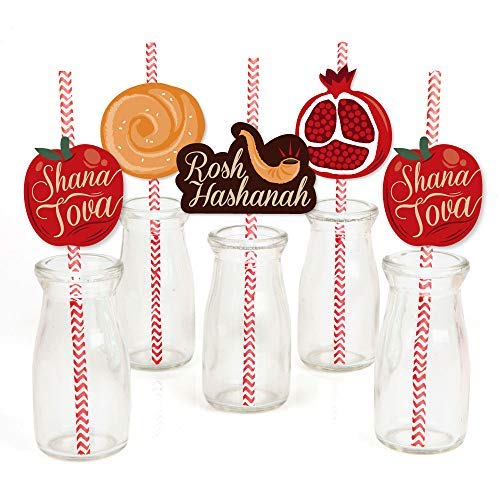 Big Dot of Happiness Rosh Hashanah set de 24 pitillos decorativos miniatura 1