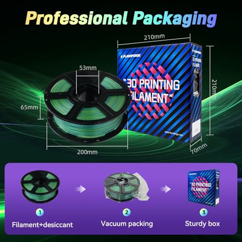Image of FLASHFORGE Chameleon Gradient Rapid PLA Filament Yellow & Green, High Speed PLA Filament 1.75mm Max 500mm /s Fast Printing, Displays Shimmering Effects from Various Angles and Light