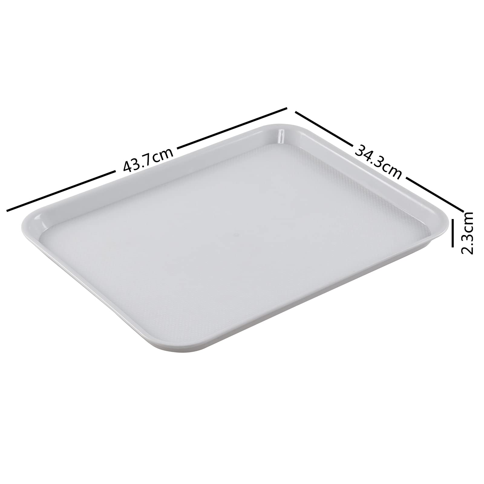 Große Serviertabletts aus Kunststoff, Rechteckig Cafeteria Tabletts, 6 Stück