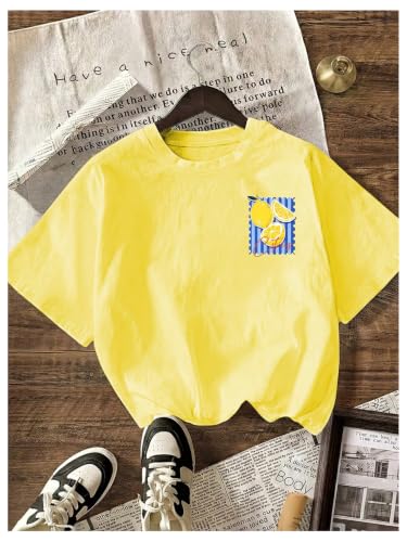 Image of RoseSeek Women's Graphic Letter Tee Crew Neck Drop Shoulder Trendy Summer T Shirt Short Sleeve Vintage Car Print Top
