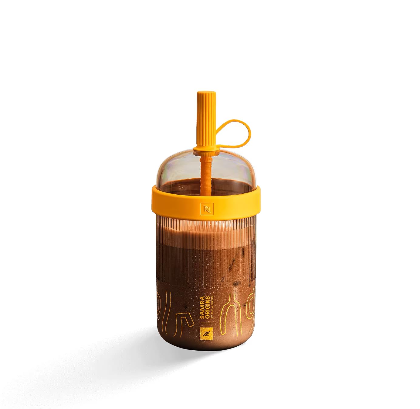 Nespresso Reisebecher, Samra Tumbler x The Weeknd, limitierte Auflage, nur für kalte Getränke, 540 ml, Gelb
