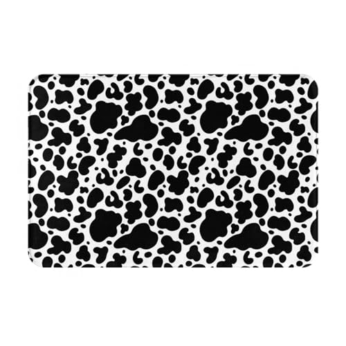 shuzapqm Felpudo Antideslizante con Estampado de Vaca (2 Unidades), Lavable, para Interior, de 61 y 40 cm