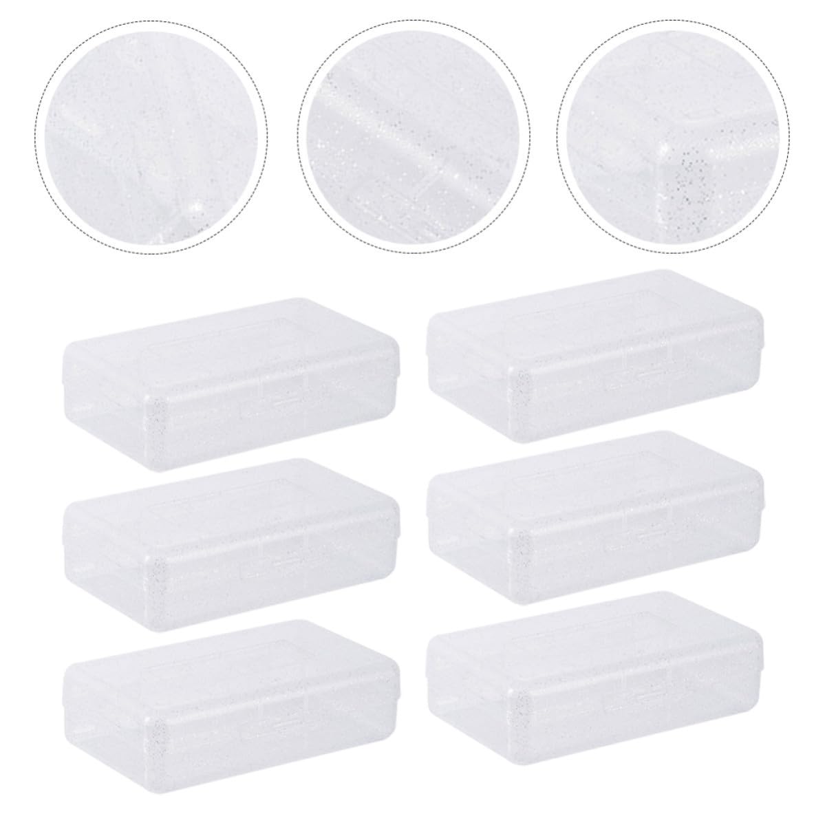 Uonlytech Contenitori Trasparenti per Back To School Party, Astuccio per Matite in Plastica Pp 6 Pezzi Coperchio, Pratico Organizer Semplice e Delicato