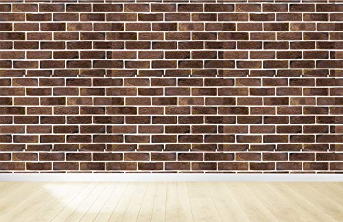 Image of DWELLSINDIA Dark Brown Bricks Self Adhesive Wallpaper, Waterproof, Scratch Resistant, Laminated (41cm x 244cm, Multicolour)