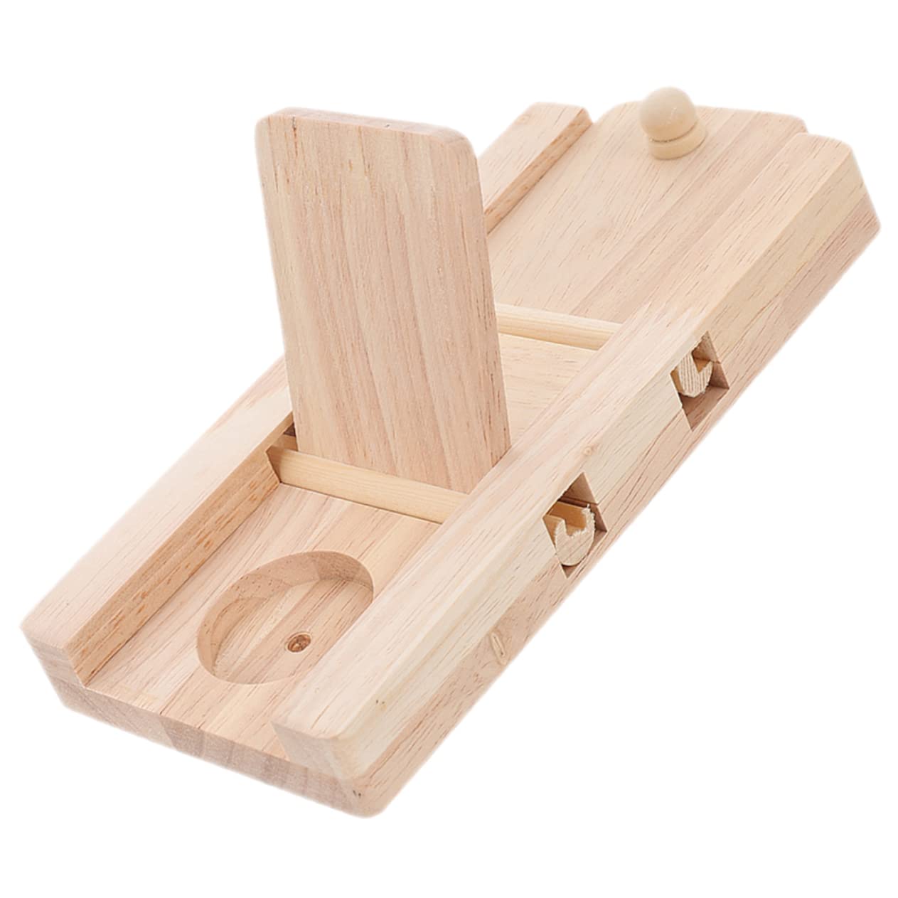 SUPVOX 2pièces Jouet Bois Interactif pour Hamsters Accessoire De Cage pour Recherche De Nourriture Jouet à Friandises pour Rongeurs Modèle avec Couvercle Rotatif