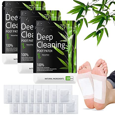 Detox Foot Patch,Patch Detox Pieds,Détox Pour Les Pieds,Patches de Pieds,Cleansing Detox Patches De Pieds,Patchs Detoxifiants Plantaires,Améliorent Sommeil,Purs et Naturels (30Pcs) Cover