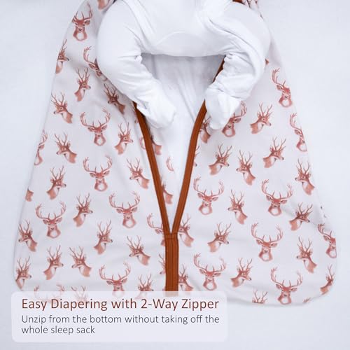 Image of LollyBanks Sleep Sack, 100% Cotton Neutral Baby Sacks, 0.5 TOG Sleep Sacks Lightweight with 2-Way Zipper