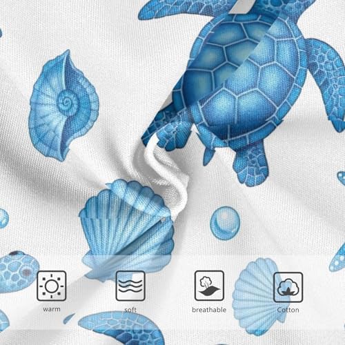 Girls' Underwear, Blue Sea Turtles Toddler Girl Panties, Girls' Cotton Brief Underwear, 2T–8 Years3