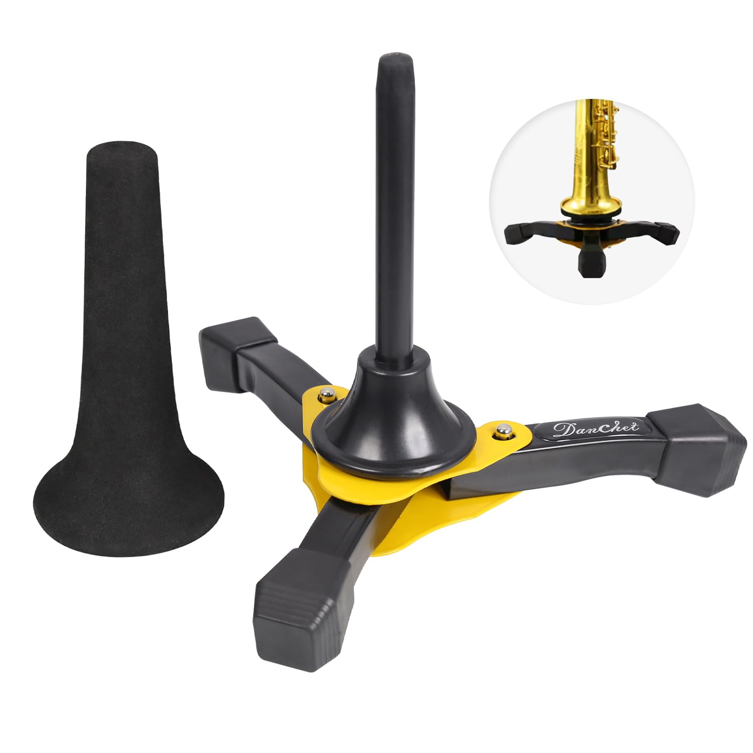 Danchet Foldable Portable Soprano Saxophone Stand, Sax Tripod Holder, Portable Soprano Saxophone Stand…