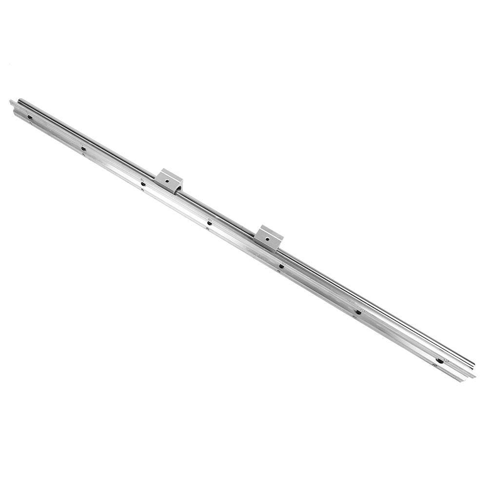 2 arbres de rail linéaires, SBR16-1000mm axe de rail de glissière linéaire + 4pcs SBR16UU Baring bloc coulissant en acier à haute teneur en carbone + alliage d'aluminium