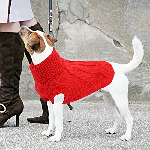 Small Dog Jumper, Warm Puppy Sweater for Winter, Knitted Pullover Soft Turtleneck Clothes Vest for Pet Autumn Winter Outfit - Image 4