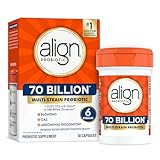 Align Probiotic, 70 Billion CFU, 6 Strain Blend, Probiotics for Women and Men, Daily Probiotics for Digestive Health, Helps Relieve Occasional Bloating & Gas 30 Capsules