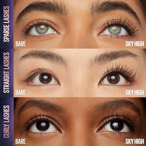 Image of Maybelline Lash Sensational Sky High Washable Mascara, Volumizing, Lengthening, Defining, Curling, Multiplying, Buildable Mascara Make Up Formula, Green Altitude, 1 Count