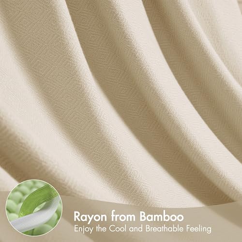 Image of Madison Park Twin Size Summer Blanket, Ivory, 70% Rayon from Bamboo