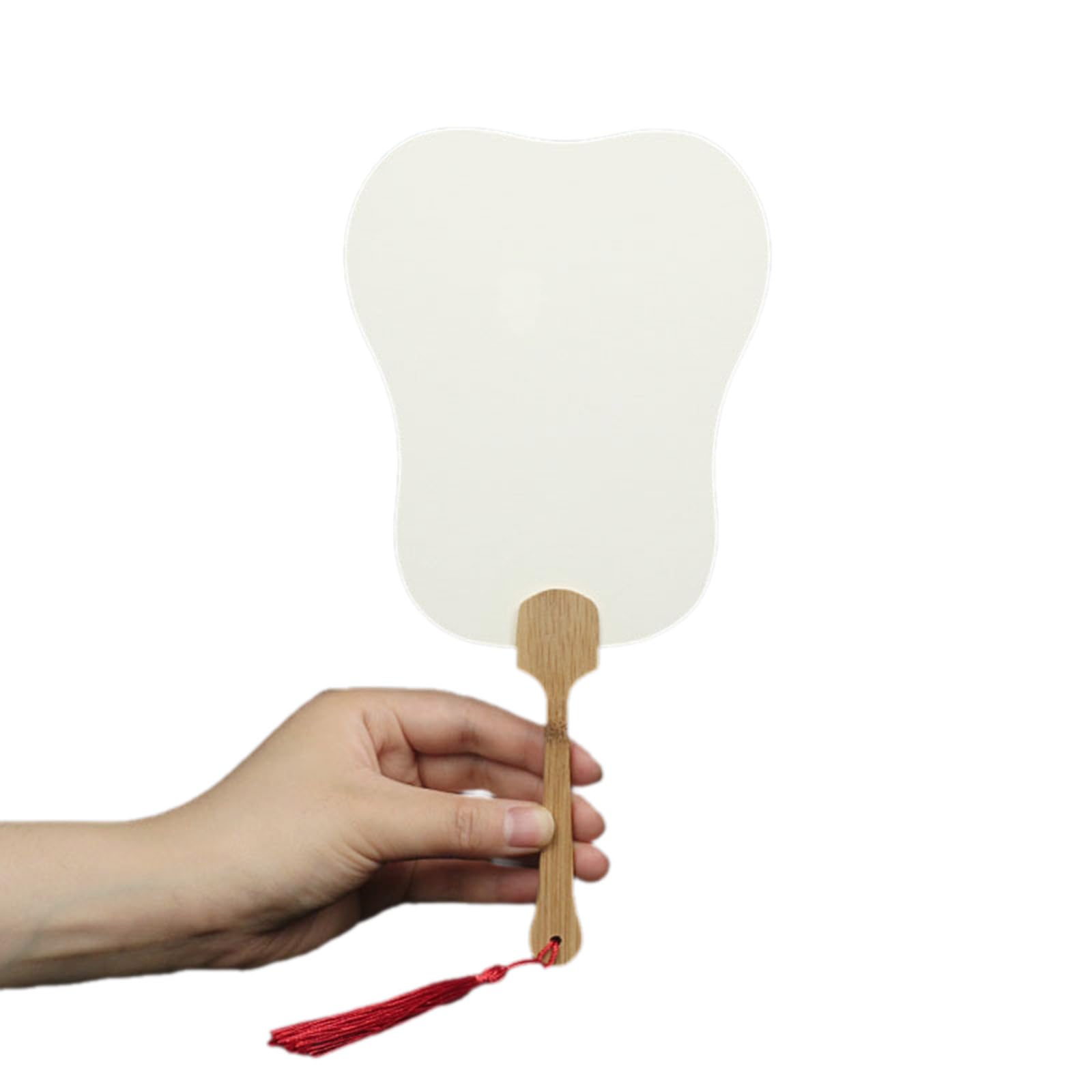 Carotoe C Arotoe Hinese Rice Paper Fan For Diys Painting Hand Fan With Tassels Wood Handle Graffitis Handheld Wedding Decors Paper