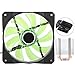 ASHATA Chłodnica radiatora procesora, wysokiej jakości wentylator procesora Duży cichy wentylator, chłodnica procesora 6 Mosiężna rurka Bardzo cichy 775 1155 1366 Wentylator komputera stacjonarnego 1366X58 (zielony)