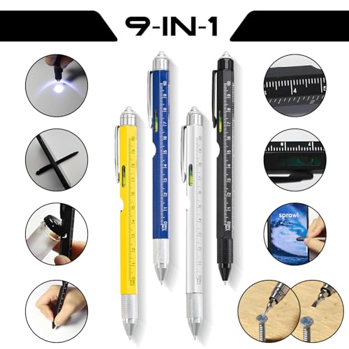 Fathers-Day-Gifts-for-Dad-Multitool-Pen-9-in-1-Innovative-Gift-for-Men-with-LED-Light-Ruler-Stylus-Bubble-Level-and-ScrewdriversUnique-Gifts-Gadgets-for-Him-BoyfriendHusband-Dad-Blue Fathers Day Gifts for Dad Multitool Pen 9 in 1 Innovative Gift for Men with LED Light Ruler Stylus Bubble Level and ScrewdriversUnique Gifts Gadgets for Him BoyfriendHusband Dad Blue