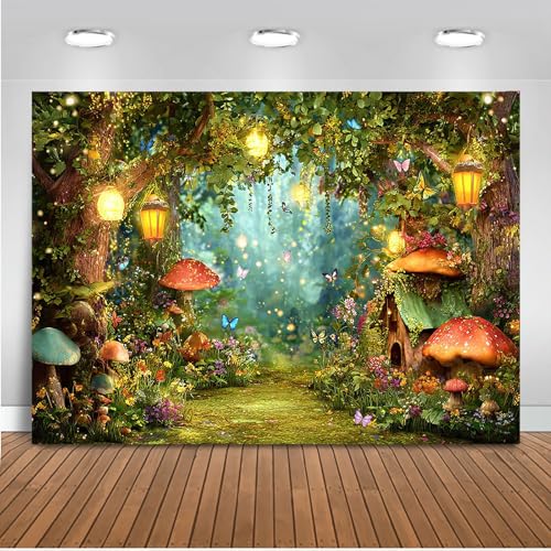 Fondo fotográfico bosque encantado 10x8ft Mocsicka miniatura 1