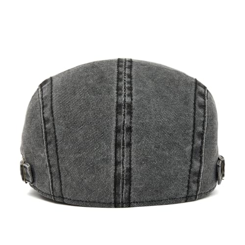 Image of Cotton Newsboy Cap,Breathable Ivy Gatsby Cabbie Beret Hat for Men's Women Driving Hunting Golf