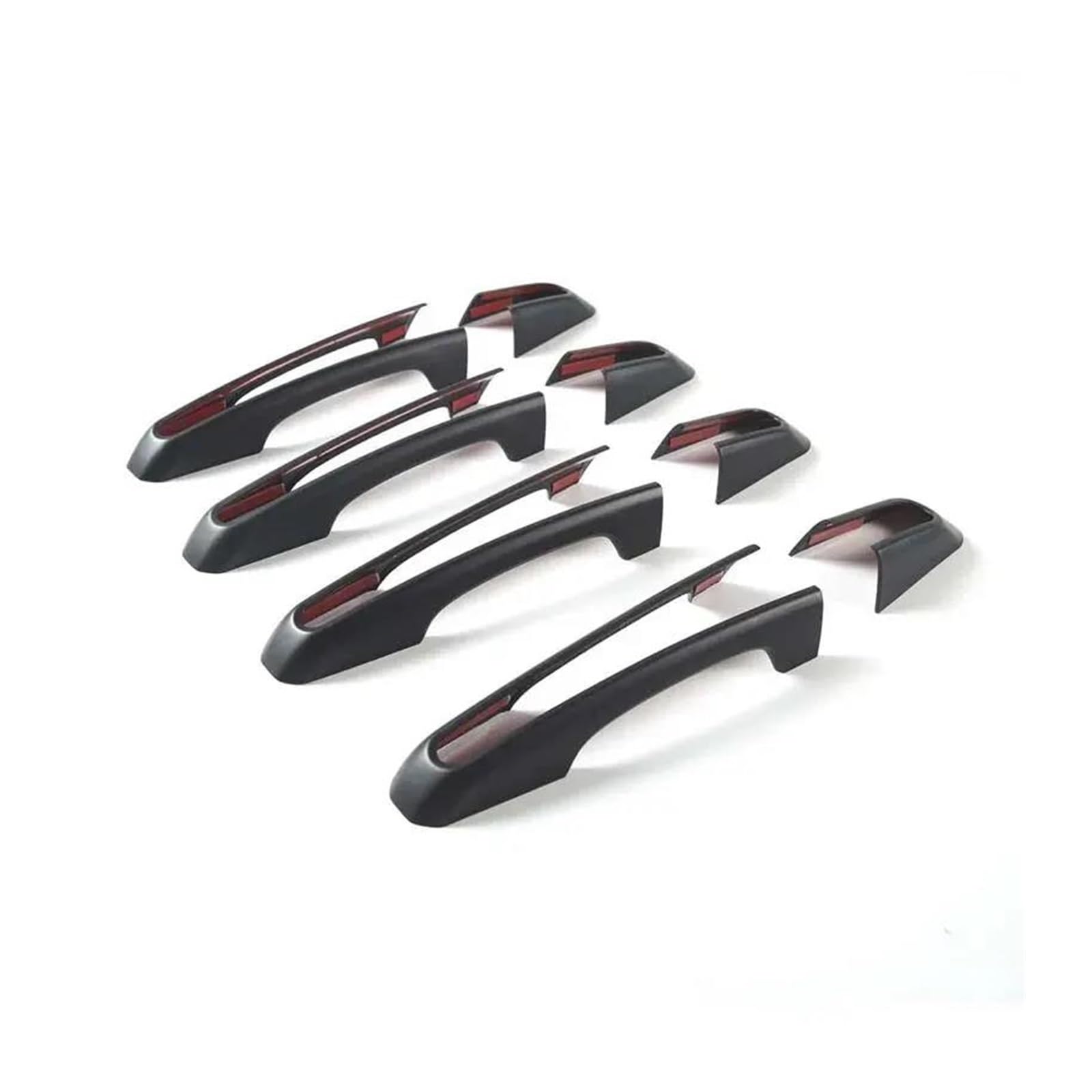 FIXCOR for Land for Rover for Discovery Sport4 5 LR5 LR4 for Range for Rover Sport for Evoque for Vogue Door Handle Decoration Cover Trim ABS Chrome(Matt Black)