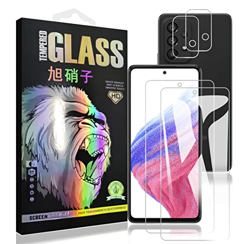 対応 Galaxy A53 5G フィルム 【2+2 枚セット-AGC旭硝子 - 高 品質】 galaxy a53 5g ガラスフイルム 【2枚】+ レンズフィルム 【2枚】 ギャラクシー A53 5G 液晶保護フィルム SCG15 SC-53C 強化ガラ