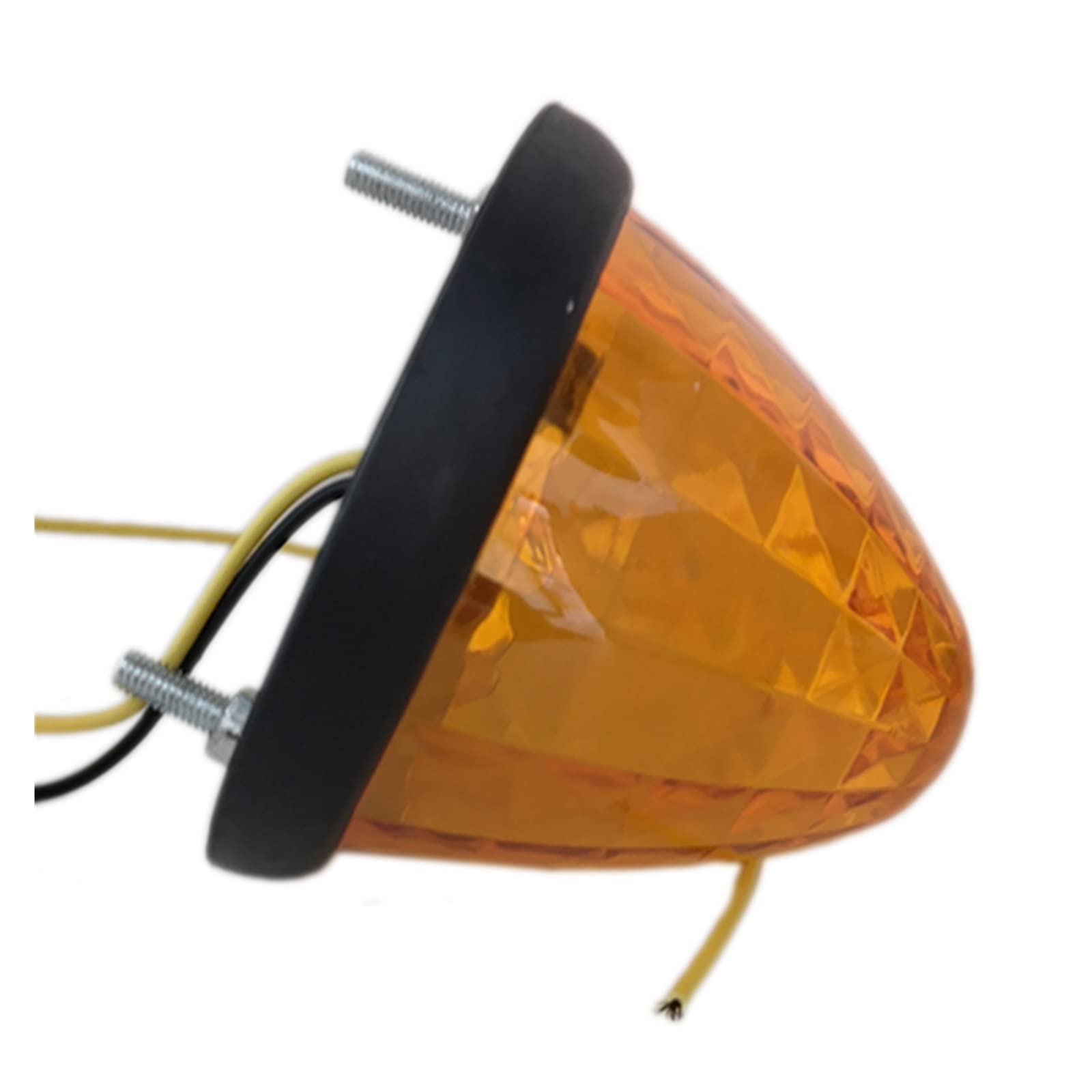 Luz de señal de giro 4 Uds., 12V, 3W, LED Ámbar, Cono De Colmena Redondo, Luz Indicadora Lateral, Ojal, Lámpara De Liquidación Para Coche, Remolque, Camión