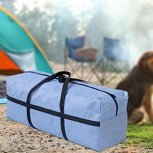 Travel Duffle Bag Foldable Zipper Container Bag Thick with Handle Quilt Storage Bag Moving Bags for Comforter Clothing Space Saving, Blue2