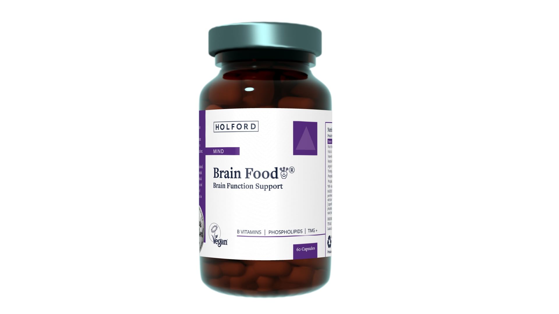 Sponsored Ad – PATRICK HOLFORD Brain Food/Brain Supplement/for Brain Function Support / 8 Nutrients/B Vitamins, Phospholipids, TMG + / Naturally Sourced / 60 Capsules/Vegan/Women & Men