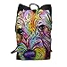 Homebe Airedale Terrier Purple Art Dog Mochila Unisex, Mochilas y Bolsas Travel Hiking Small Gym Teen Little Girls Youth Boy Women Men Kids Backpack Mini Book Back Bag Bookbag