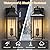 Lawyettle ????????-???????????????? Dusk to Dawn Outdoor Wall Light, Large Size Waterproof Patio Lanterns, 3-Light Exterior Wall Mount Lantern Sconce with Glass, Black Wall Sconces for House Garage Front Door